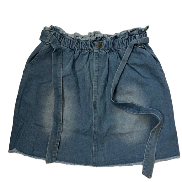 Women’s Paper bag Waist Denim Skirt NEW_Size small - Picture 3 of 6
